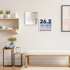 Running Canvas Wall Art - Chicago Route - 2 Piece Set -goneforarun Sales 2023 tr 45723 LIFESTYLE