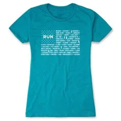 Women's Everyday Runners Tee - We Run United -goneforarun Sales 2023 tr 45726 TEAL FLAT