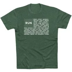 Running Short Sleeve T-Shirt - We Run United -goneforarun Sales 2023 tr 45727 FORESTGREEN FLAT