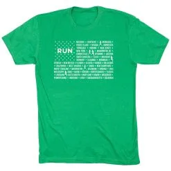 Running Short Sleeve T-Shirt - We Run United -goneforarun Sales 2023 tr 45727 GREEN FLAT