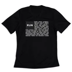 Women's Short Sleeve Tech Tee - We Run United -goneforarun Sales 2023 tr 45731 BLACK MAIN