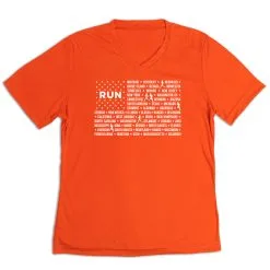 Women's Short Sleeve Tech Tee - We Run United -goneforarun Sales 2023 tr 45731 ORANGE MAIN