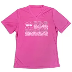 Women's Short Sleeve Tech Tee - We Run United -goneforarun Sales 2023 tr 45731 PINK MAIN