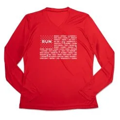 Women's Long Sleeve Tech Tee - We Run United 15 Women's Long Sleeve Tech Tee - We Run United -goneforarun Sales 2023 tr 45732 RED MAIN