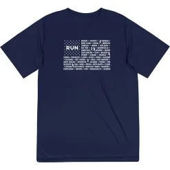 Men's Running Short Sleeve Performance Tee - We Run United -goneforarun Sales 2023 tr 45734 NAVY MAIN