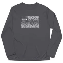 Men's Running Long Sleeve Performance Tee - We Run United 15 Men's Running Long Sleeve Performance Tee - We Run United -goneforarun Sales 2023 tr 45735 GRAPHITE MAIN