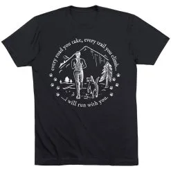 Running Short Sleeve T-Shirt - Every Road You Take -goneforarun Sales 2023 tr 45749 BLACK FLAT