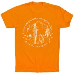 Running Short Sleeve T-Shirt - Every Road You Take -goneforarun Sales 2023 tr 45749 ORANGE FLAT