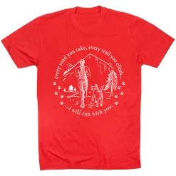 Running Short Sleeve T-Shirt - Every Road You Take -goneforarun Sales 2023 tr 45749 RED FLAT