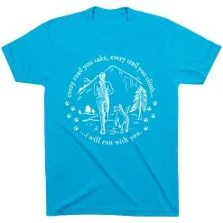 Running Short Sleeve T-Shirt - Every Road You Take -goneforarun Sales 2023 tr 45749 TURQUOISE FLAT