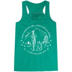Flowy Racerback Tank Top - Every Road You Take -goneforarun Sales 2023 tr 45750 GREEN MAIN