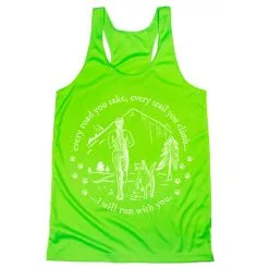 Women's Racerback Performance Tank Top - Every Road You Take -goneforarun Sales 2023 tr 45752 LIME MAIN