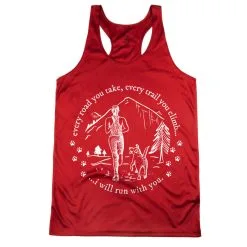 Women's Racerback Performance Tank Top - Every Road You Take -goneforarun Sales 2023 tr 45752 RED MAIN