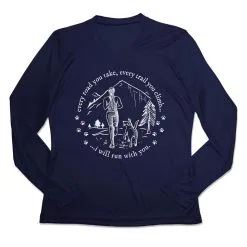 Women's Long Sleeve Tech Tee - Every Road You Take -goneforarun Sales 2023 tr 45754 NAVY MAIN