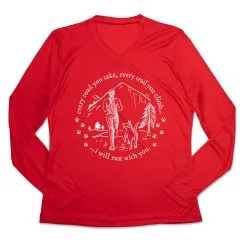Women's Long Sleeve Tech Tee - Every Road You Take -goneforarun Sales 2023 tr 45754 RED MAIN