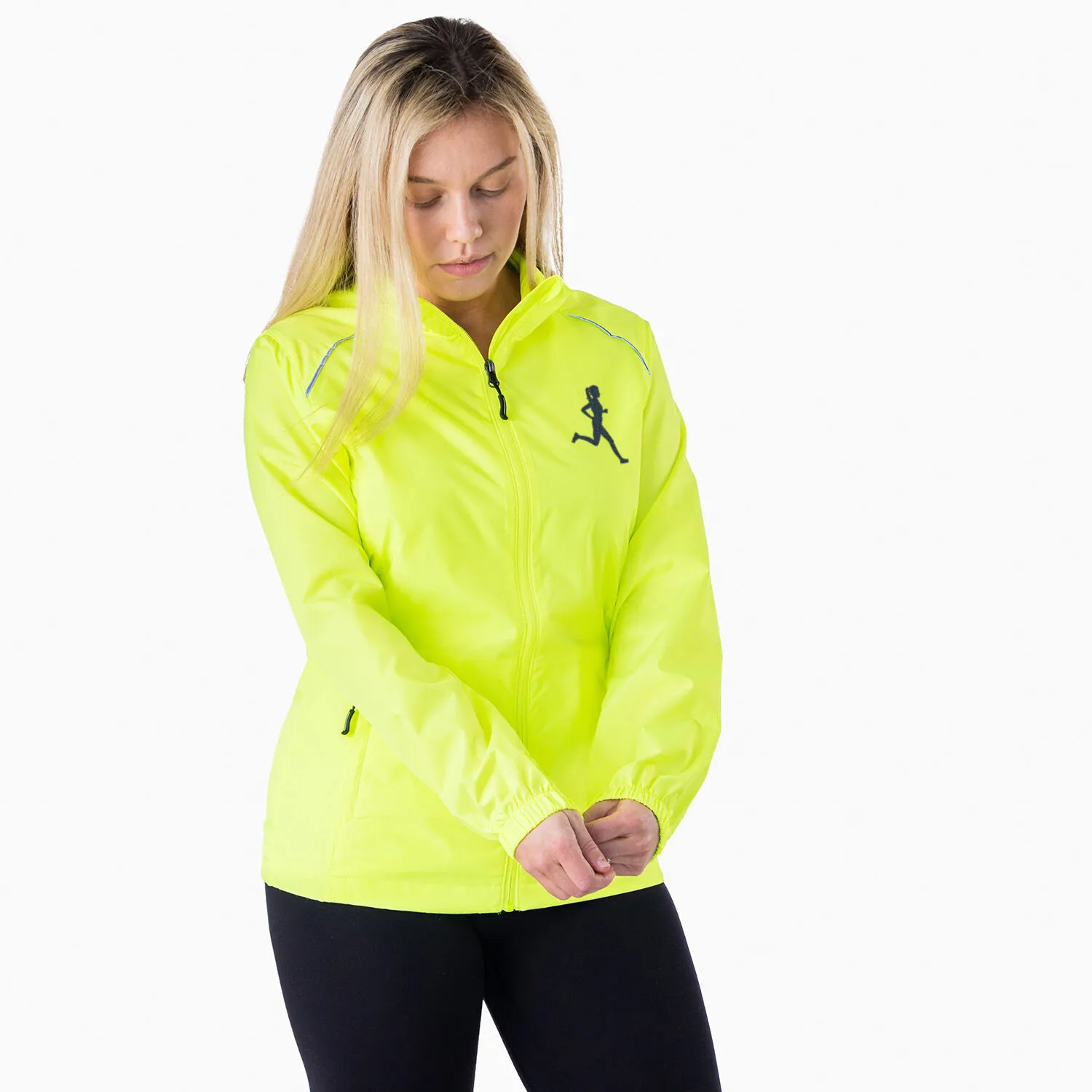 Women's Lightweight Jacket - Run Girl Silhouette 4 Women's Lightweight Jacket - Run Girl Silhouette - Image 2