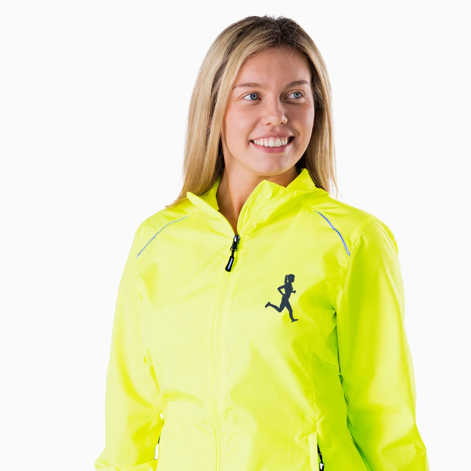 Women's Lightweight Jacket - Run Girl Silhouette 5 Women's Lightweight Jacket - Run Girl Silhouette - Image 3