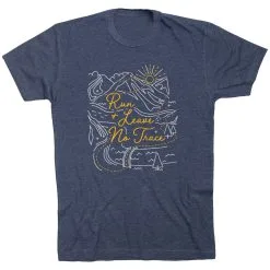 Running Short Sleeve T-Shirt - Run And Leave No Trace -goneforarun Sales 2023 tr 45792 NAVY FLAT