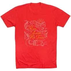 Running Short Sleeve T-Shirt - Run And Leave No Trace -goneforarun Sales 2023 tr 45792 RED FLAT