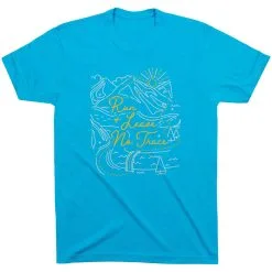 Running Short Sleeve T-Shirt - Run And Leave No Trace -goneforarun Sales 2023 tr 45792 TURQUOISE FLAT