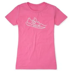 Women's Everyday Runners Tee - Run Shoe 19 Women's Everyday Runners Tee - Run Shoe -goneforarun Sales 2023 tr 45802 HOTPINK FLAT