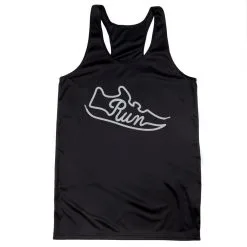 Women's Racerback Performance Tank Top - Run Shoe -goneforarun Sales 2023 tr 45806 BLACK MAIN