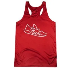 Women's Racerback Performance Tank Top - Run Shoe -goneforarun Sales 2023 tr 45806 RED MAIN