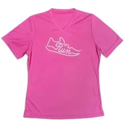 Women's Short Sleeve Tech Tee - Run Shoe 18 Women's Short Sleeve Tech Tee - Run Shoe -goneforarun Sales 2023 tr 45807 PINK MAIN