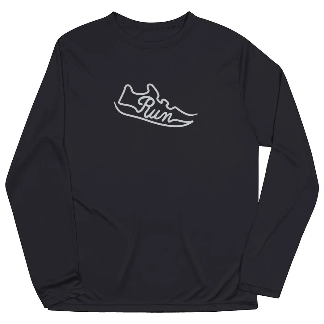 Men's Running Long Sleeve Performance Tee - Run Shoe 7 Men's Running Long Sleeve Performance Tee - Run Shoe - Image 5