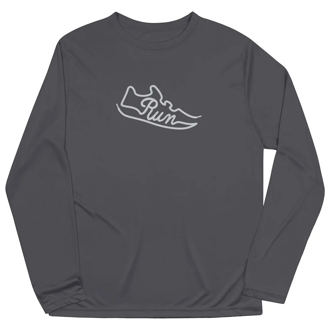 Men's Running Long Sleeve Performance Tee - Run Shoe 8 Men's Running Long Sleeve Performance Tee - Run Shoe - Image 6