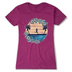 Women's Everyday Runners Tee - Beach Runner Girl -goneforarun Sales 2023 tr 46236 LUSHBERRY FLAT