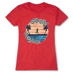 Women's Everyday Runners Tee - Beach Runner Girl -goneforarun Sales 2023 tr 46236 RED FLAT