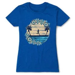 Women's Everyday Runners Tee - Beach Runner Girl -goneforarun Sales 2023 tr 46236 ROYAL FLAT