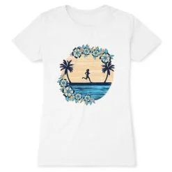 Women's Everyday Runners Tee - Beach Runner Girl -goneforarun Sales 2023 tr 46236 WHITE FLAT