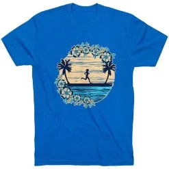 Running Short Sleeve T-Shirt - Beach Runner Girl