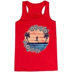 Flowy Racerback Tank Top - Beach Runner Girl -goneforarun Sales 2023 tr 46238 RED MAIN