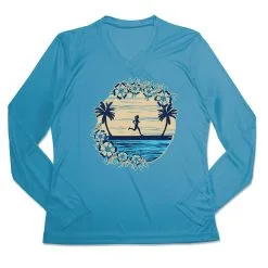 Women's Long Sleeve Tech Tee - Beach Runner Girl -goneforarun Sales 2023 tr 46242 CAROLINA MAIN