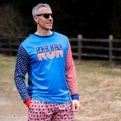 Men's Running Long Sleeve Performance Tee - Patriotic Run -goneforarun Sales 2023 tr 46254 LIFESTYLE 9