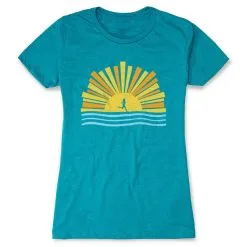 Women's Everyday Runners Tee - Here Comes The Sun -goneforarun Sales 2023 tr 46484 TEAL FLAT