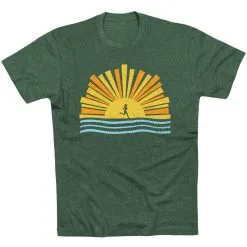 Running Short Sleeve T-Shirt - Here Comes The Sun -goneforarun Sales 2023 tr 46485 FORESTGREEN FLAT