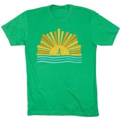 Running Short Sleeve T-Shirt - Here Comes The Sun -goneforarun Sales 2023 tr 46485 GREEN FLAT