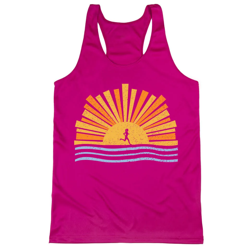 Women's Racerback Performance Tank Top - Here Comes The Sun 8 Women's Racerback Performance Tank Top - Here Comes The Sun - Image 6