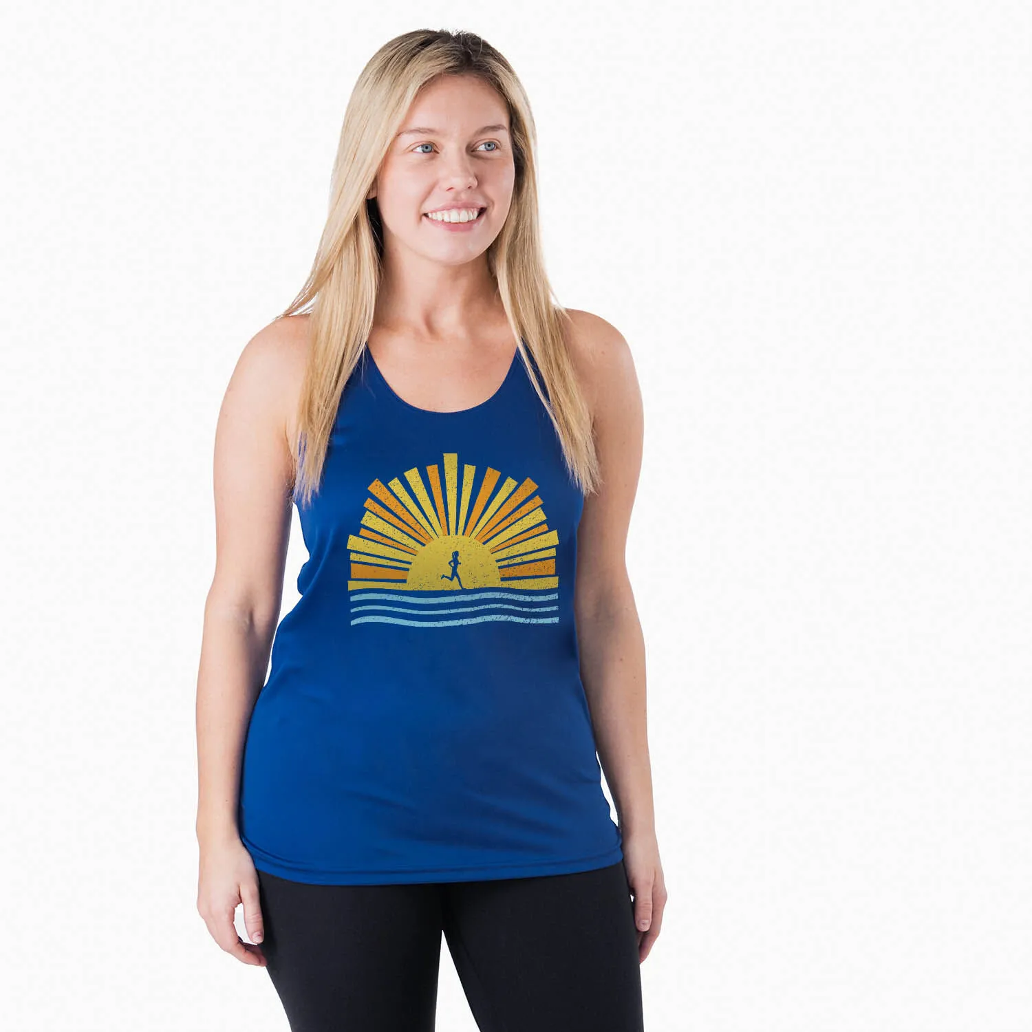 Women's Racerback Performance Tank Top - Here Comes The Sun 4 Women's Racerback Performance Tank Top - Here Comes The Sun - Image 2