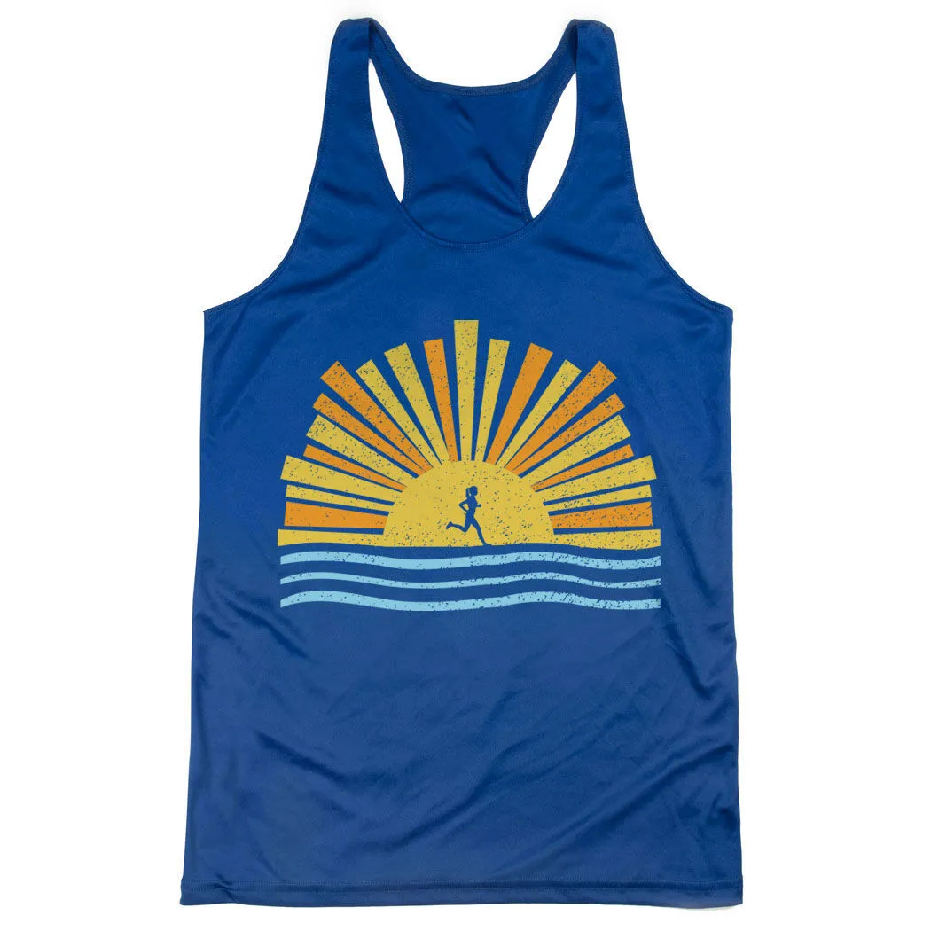 Women's Racerback Performance Tank Top - Here Comes The Sun 3 Women's Racerback Performance Tank Top - Here Comes The Sun