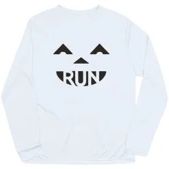 Men's Running Long Sleeve Performance Tee - Pumpkin Run -goneforarun Sales 2023 tr 46521 WHITE MAIN
