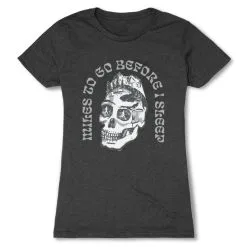 Women's Everyday Runners Tee - Miles To Go Before I Sleep - Skull