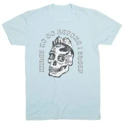 Running Short Sleeve T-Shirt - Miles To Go Before I Sleep - Skull -goneforarun Sales 2023 tr 46525 LIGHTBLUE FLAT