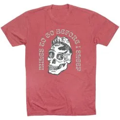 Running Short Sleeve T-Shirt - Miles To Go Before I Sleep - Skull -goneforarun Sales 2023 tr 46525 MAUVE FLAT