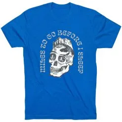 Running Short Sleeve T-Shirt - Miles To Go Before I Sleep - Skull -goneforarun Sales 2023 tr 46525 ROYAL FLAT