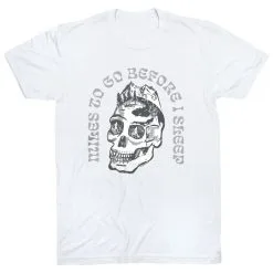 Running Short Sleeve T-Shirt - Miles To Go Before I Sleep - Skull -goneforarun Sales 2023 tr 46525 WHITE FLAT